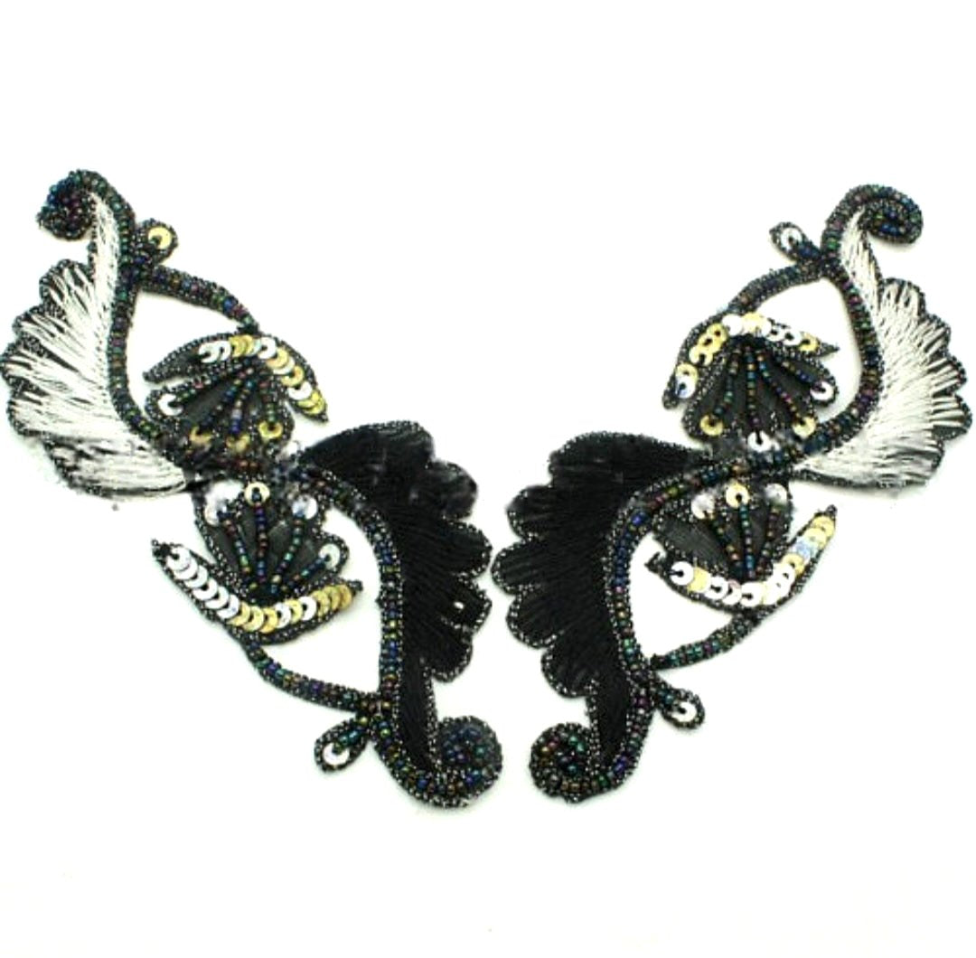 BLACK & WHITE ANGEL WINGS MOTIF - sarahi.NYC