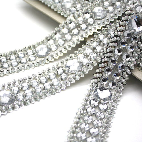 SILVER RHINESTONE TRIM - sarahi.NYC