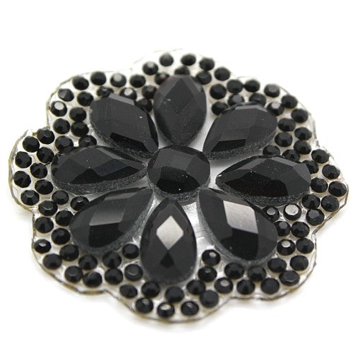 BLACK RHINESTONE HOTFIX MOTIF - sarahi.NYC