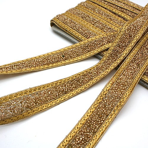 GOLD  BEADED HOTFIX TRIM - sarahi.NYC