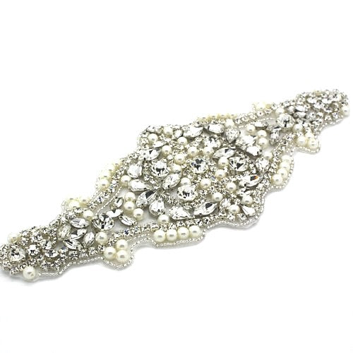 FAUX CRYSTAL PEARL APPLIQUE - sarahi.NYC