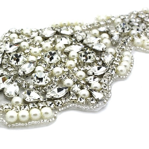 FAUX CRYSTAL PEARL APPLIQUE - sarahi.NYC