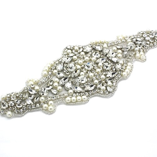 FAUX CRYSTAL PEARL APPLIQUE - sarahi.NYC