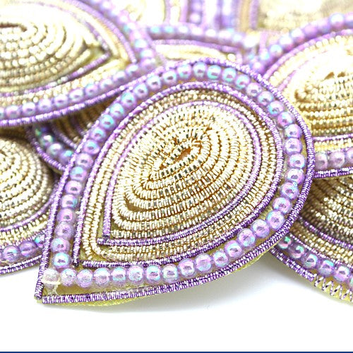 LILAC GOLD TEAR DROP MOTIF - sarahi.NYC