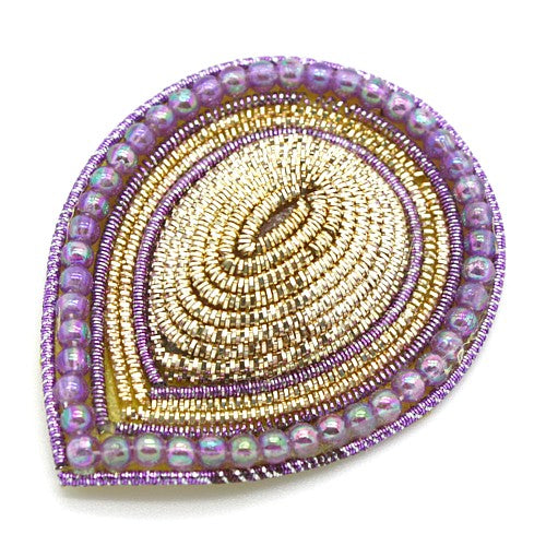 LILAC GOLD TEAR DROP MOTIF - sarahi.NYC