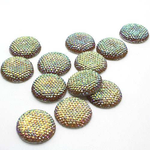 25 mm LARGE CIRCLE RHINESTONE x 10 pieces - sarahi.NYC