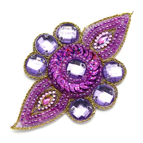 LILAC PINK RHINESTONE MOTIF - sarahi.NYC