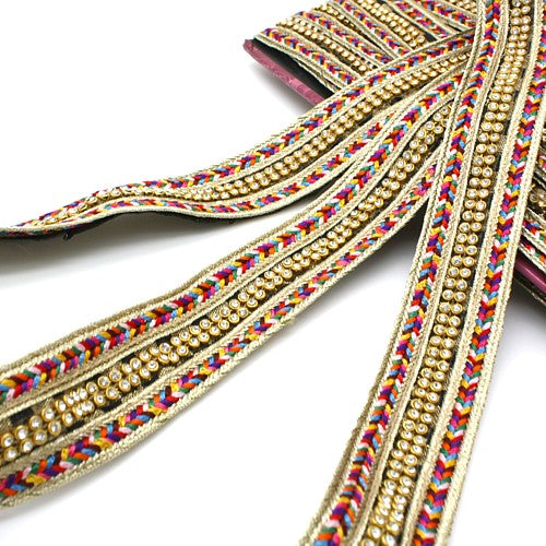 GOLD MULTI RHINESTONE TRIM - sarahi.NYC