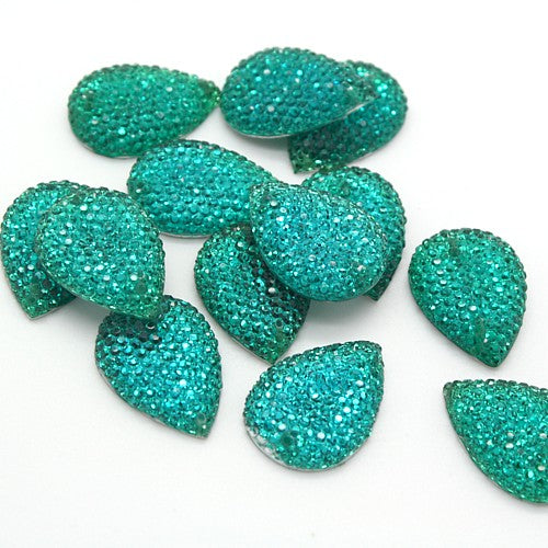 TURQUOISE GREEN RHINESTONE GEMS - sarahi.NYC