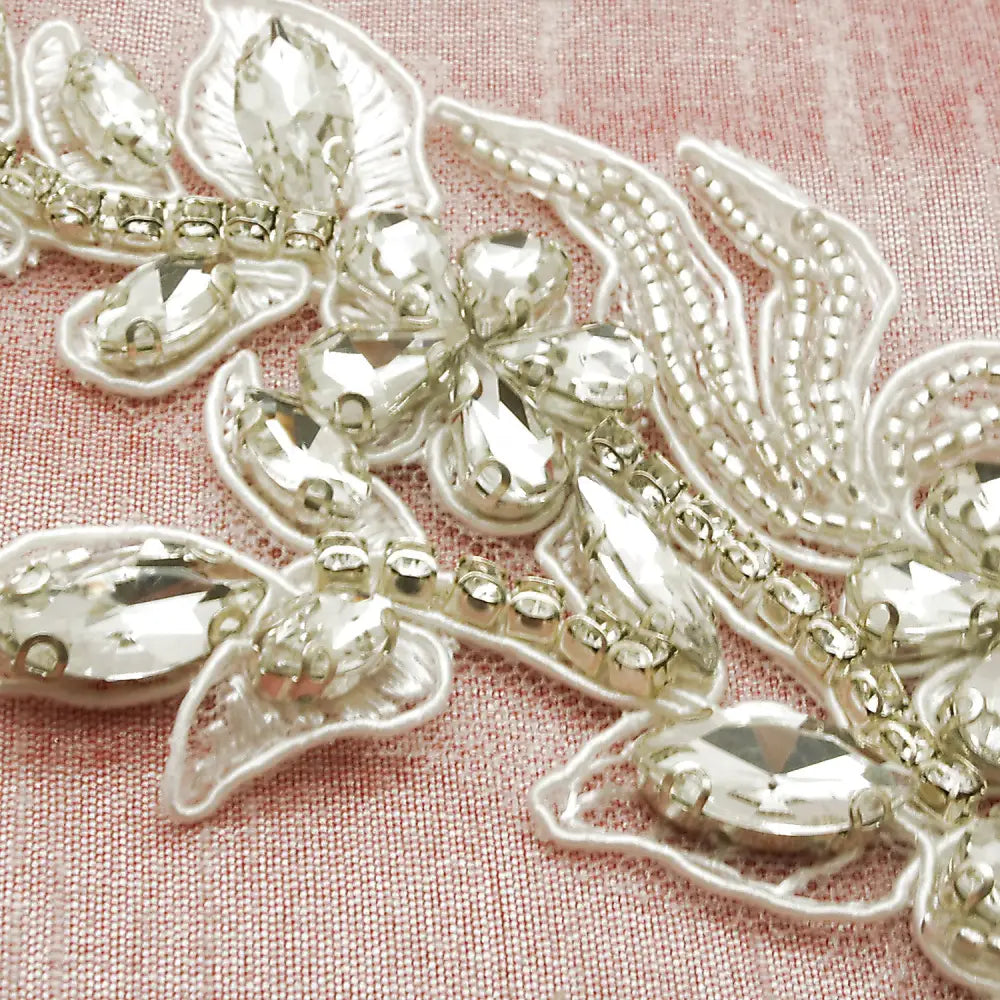 Silver Net Stone Applique - Sarahi.nyc Appliques & Motifs