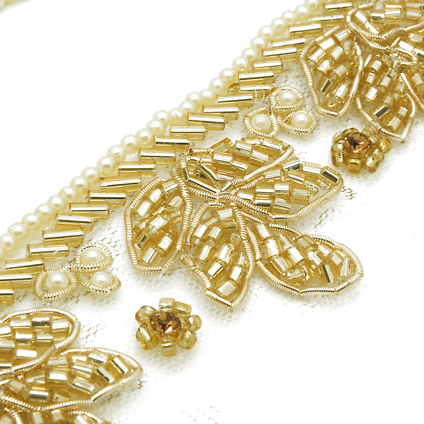 GOLD NET RHINESTONE TRIM - sarahi.NYC