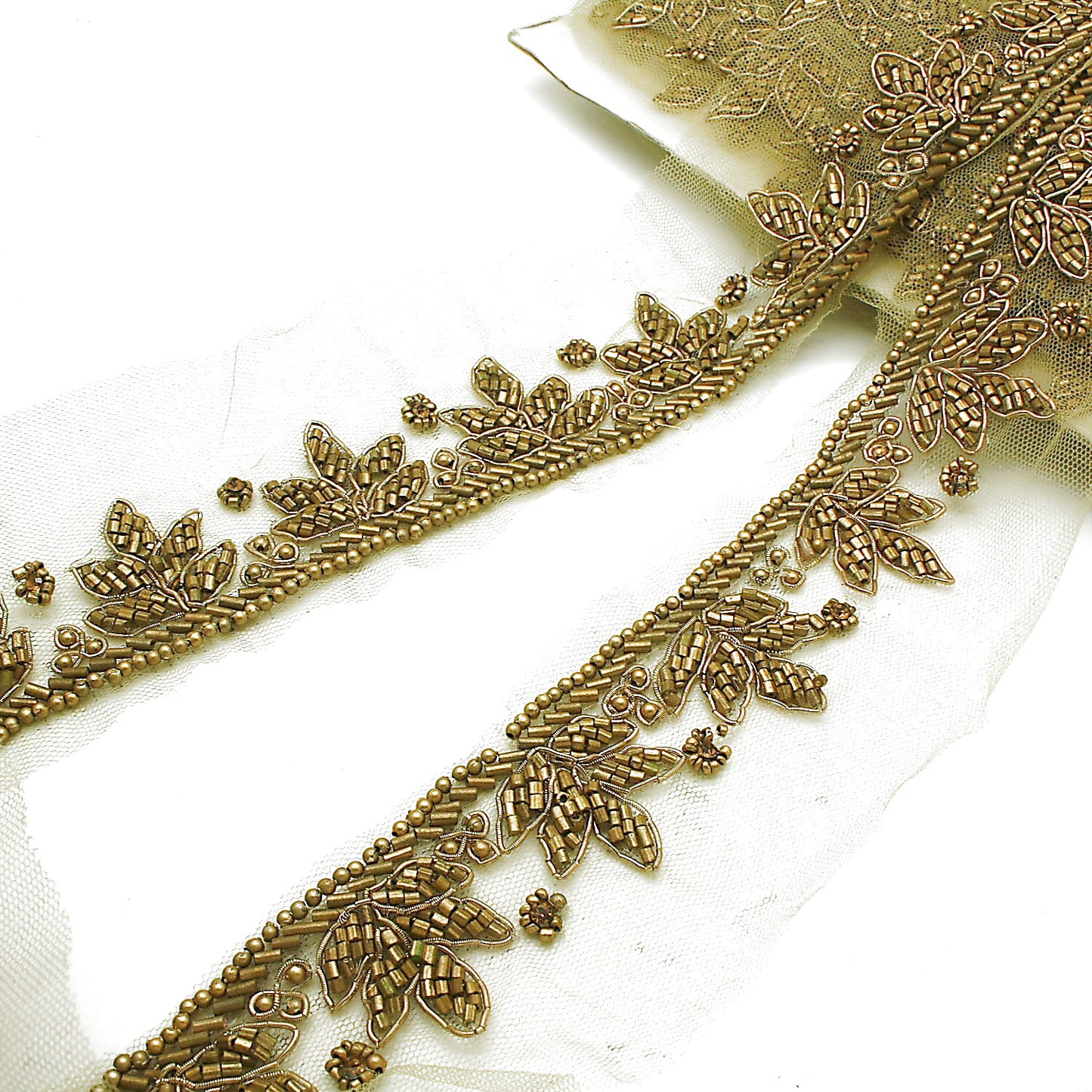 ANTIQUE GOLD NET RHINESTONE TRIM - sarahi.NYC