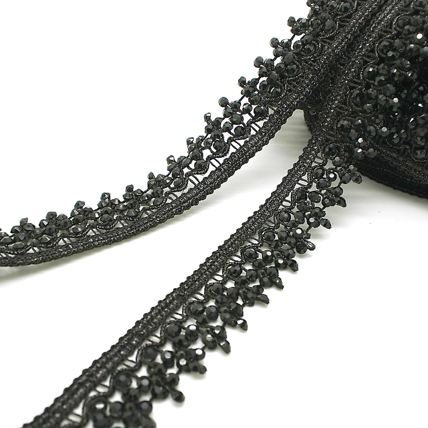 BLACK rhinestone TRIM