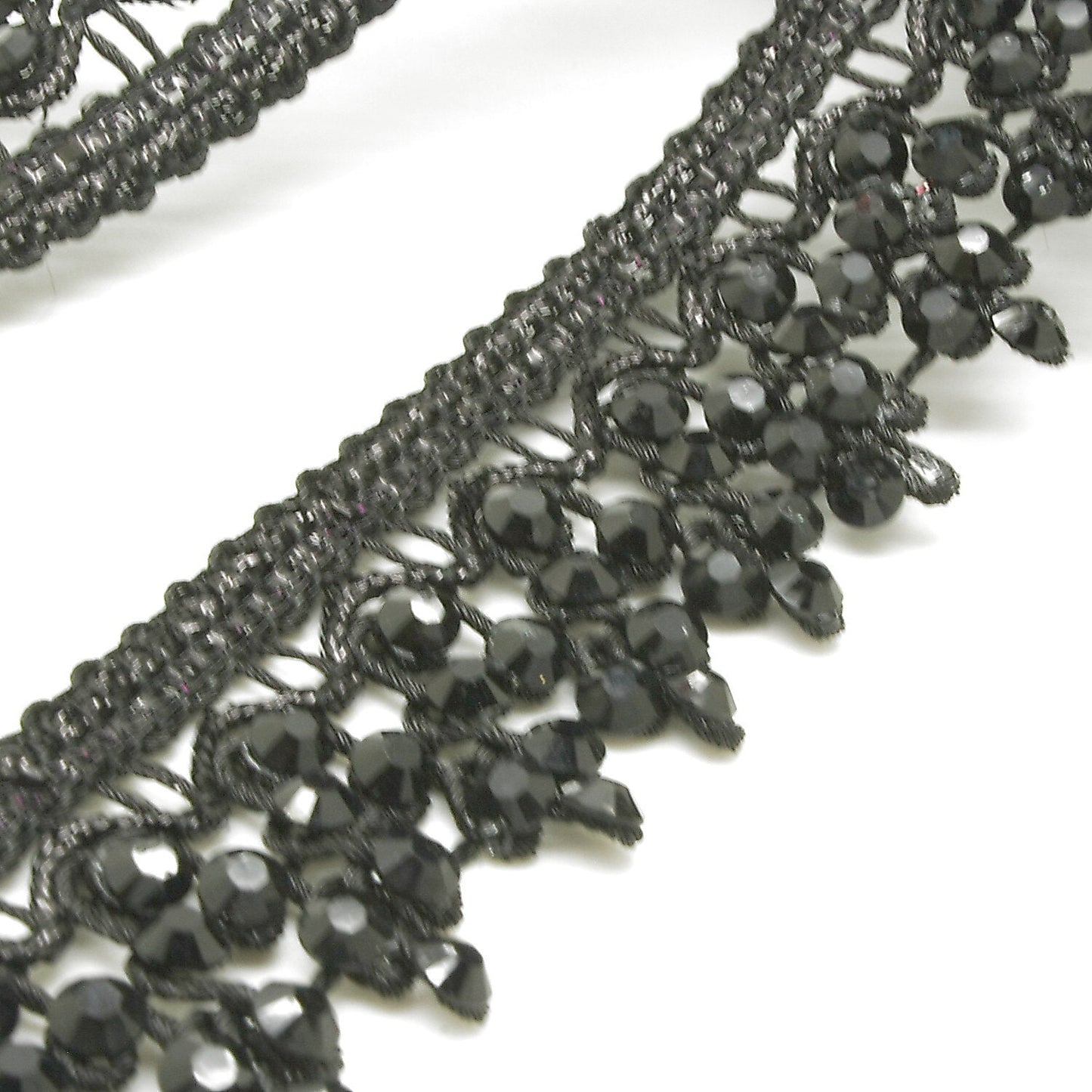 BLACK rhinestone TRIM