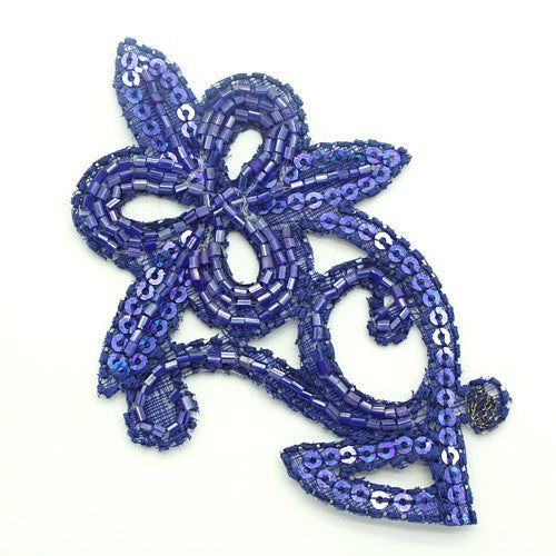 BLUE BEADED APPLIQUE MOTIF - sarahi.NYC - Sarahi.NYC